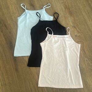 AlRism girls Black , pink and light blue Camisole Tops. Size 7-8.